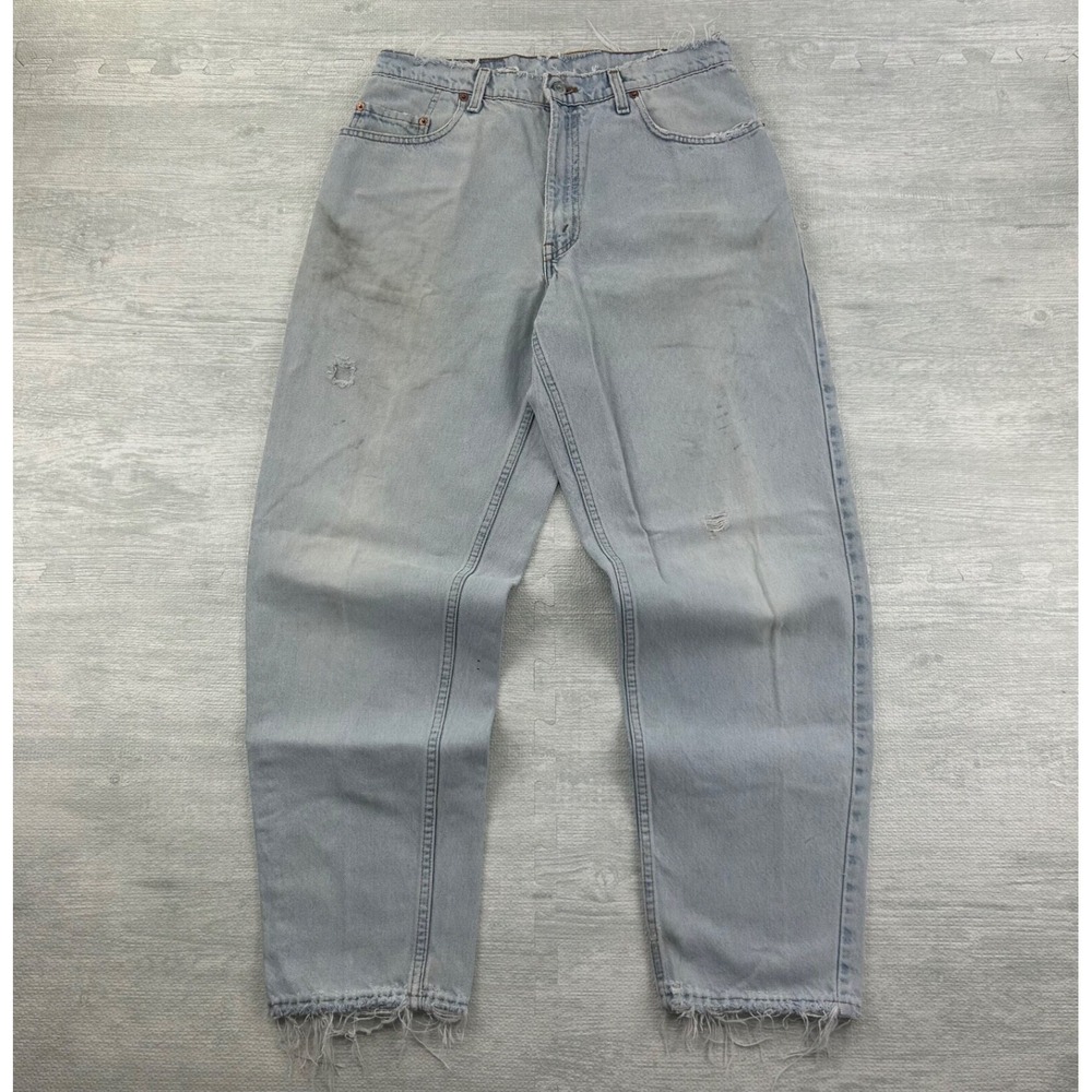 Vintage 90s Levi's 560 Jeans Size 34x32 Blue Light Wash Denim Loose Fit Tapered